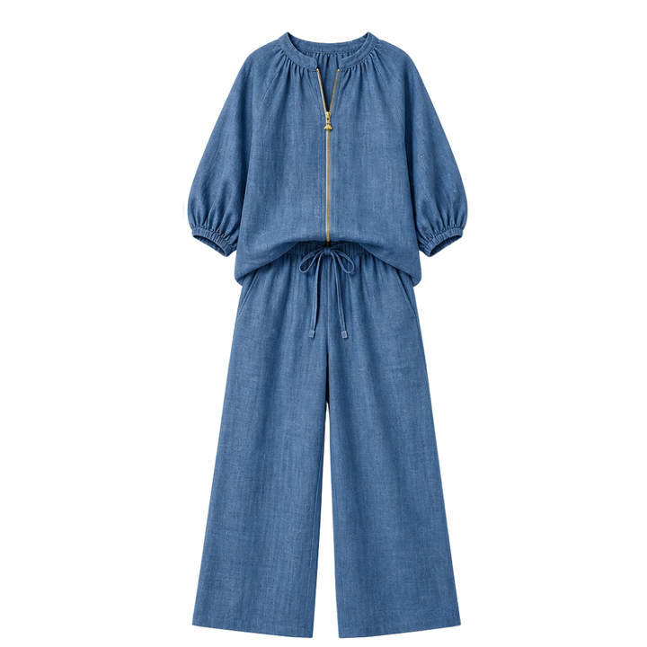 Veluna™ – 2-Piece Set with Gold Zip