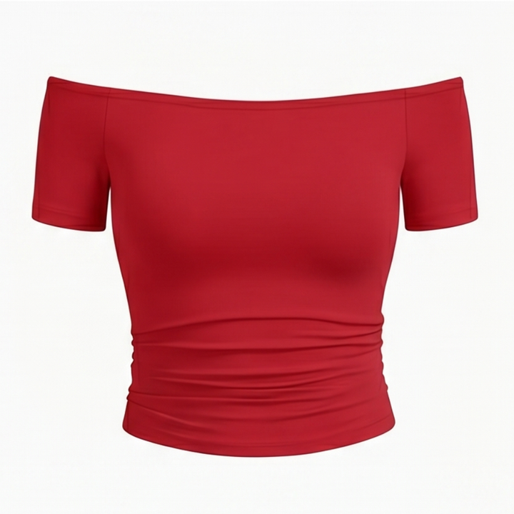 Velora - Women's Off-Shoulder Slim-Fit Top