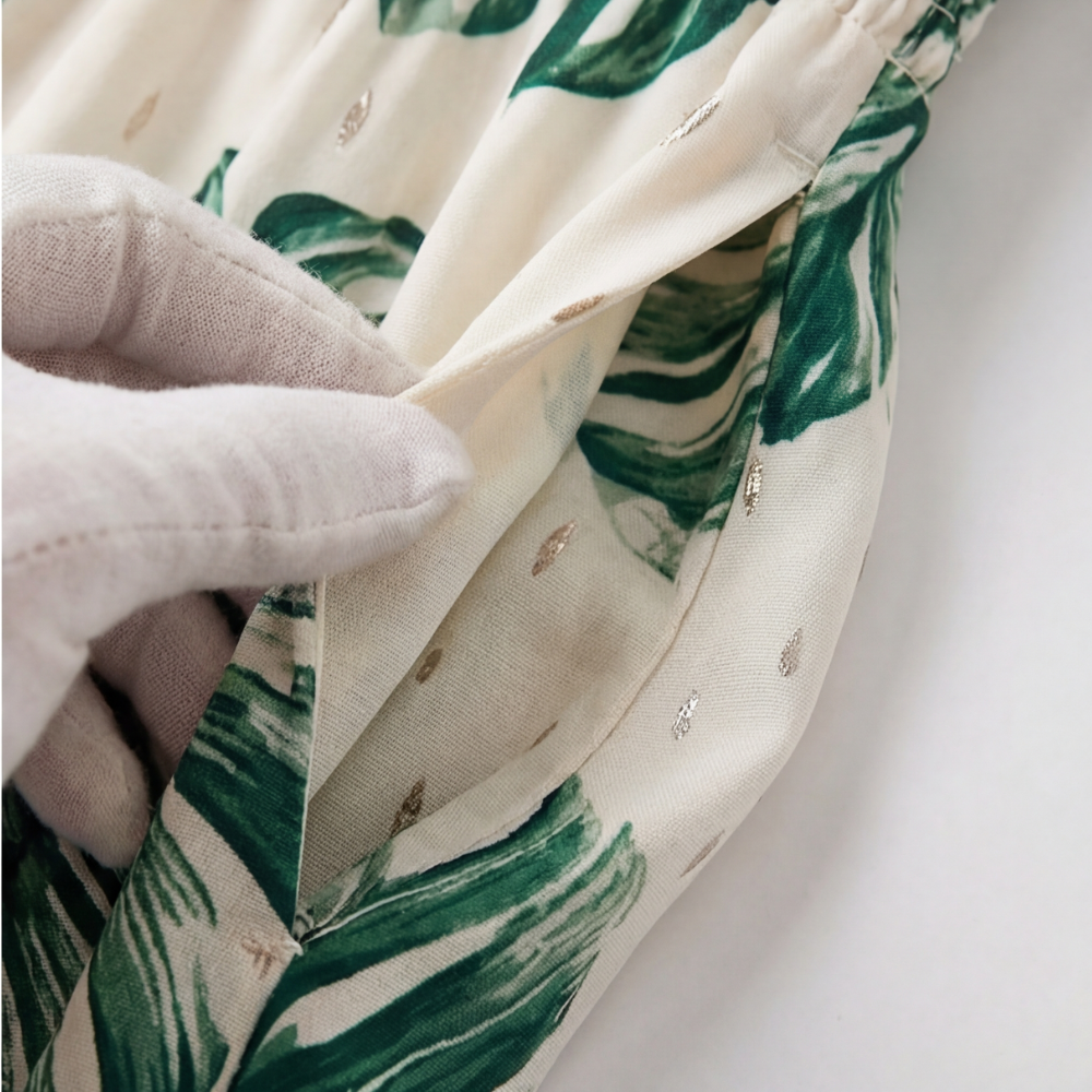 Soleia™ – Tropical Wrap Romper With Pockets