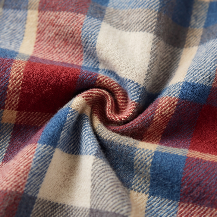 Weslyn™ - Contrast Denim Plaid Hooded Jacket