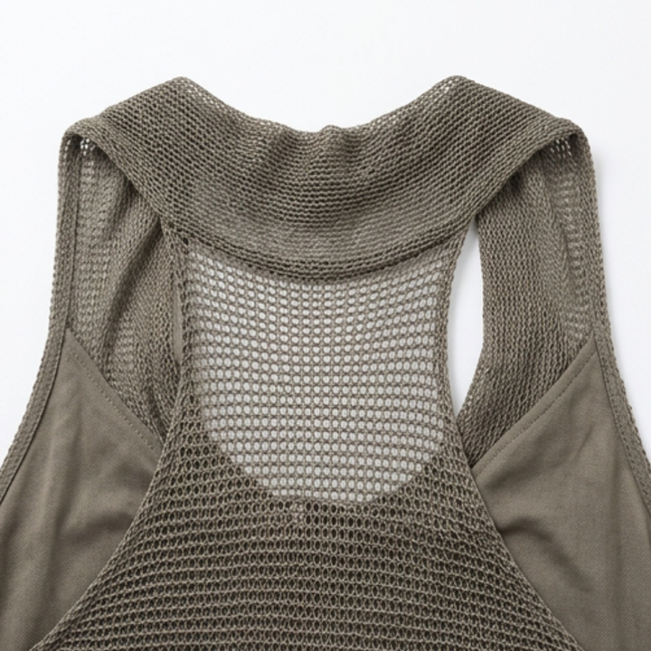 Lunessa™ – Draped Cowl-Neck Knit Halter Top