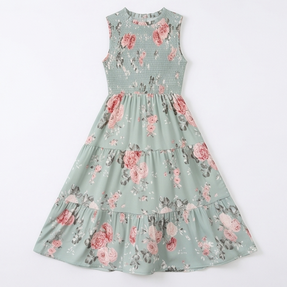 Florenza™ – Smocked Floral Midi Dress