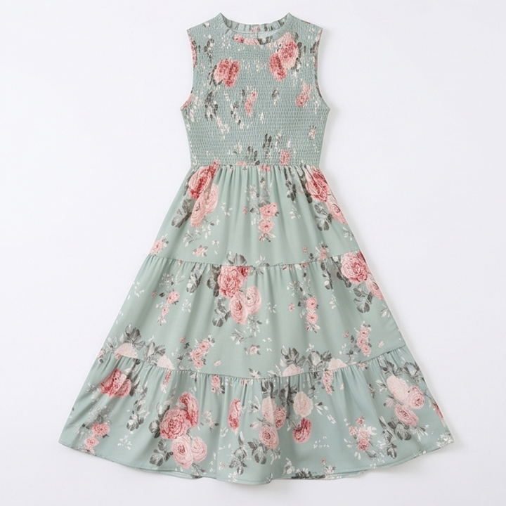 Florenza™ – Smocked Floral Midi Dress