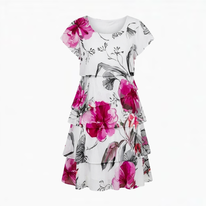 Floressa™ – Cascading Floral Tiered Dress