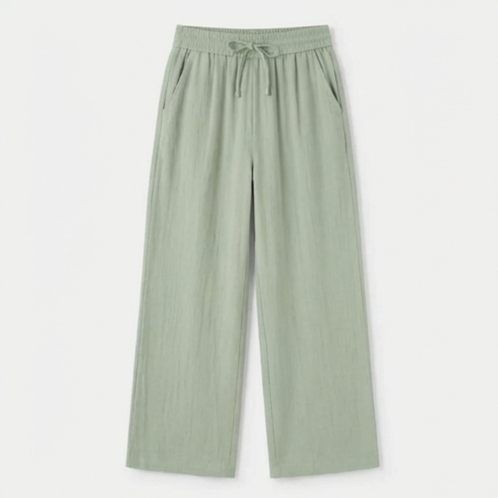 Linara™ – Wide Leg Linen Look Drawstring Trousers