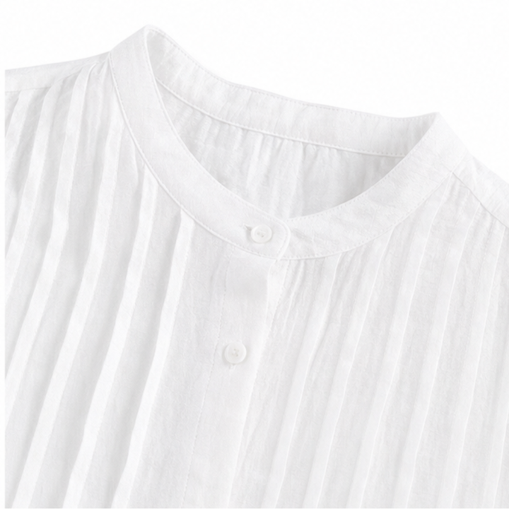 Costera – Flowy Pintuck Shirt Dress, Linen-look, Midi Length