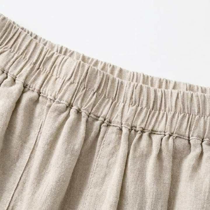 Linora - Women's Loose Linen Shorts with Deep Pockets