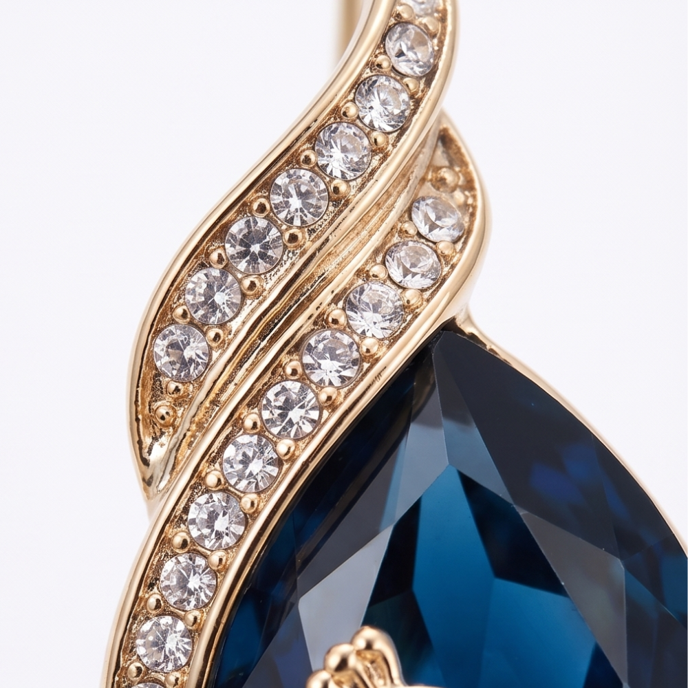 Lunavia™ - Sapphire Drop Earrings for Effortless Elegance