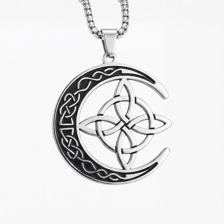 Lunara™ – Celtic Moon and Knot Pendant