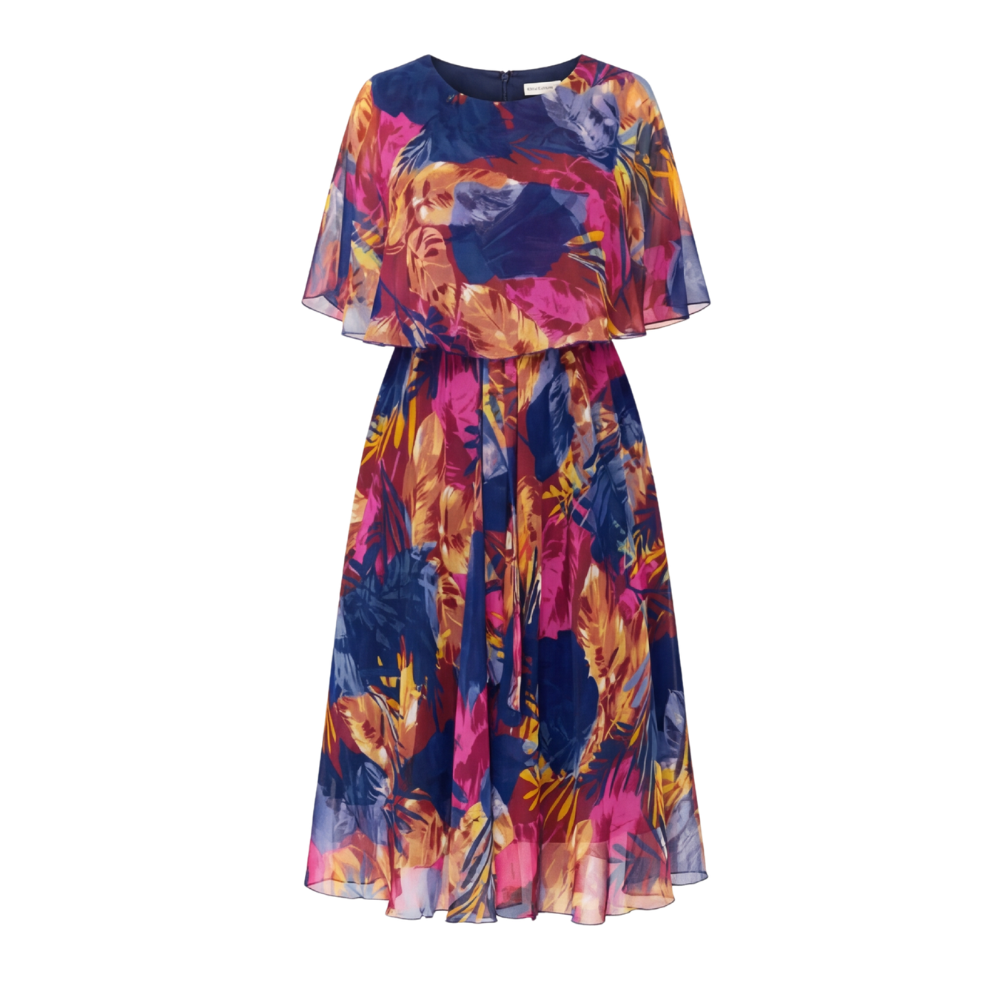 Floressa™ Flowy Lined Chiffon Midi Dress
