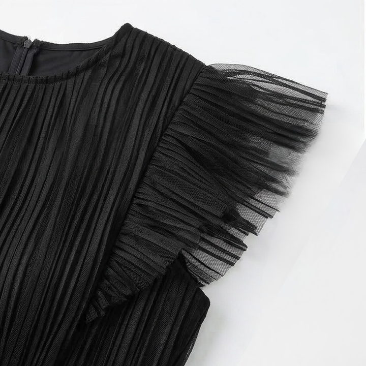 Floressa™ Elegant Flutter Sleeve Midi Dress