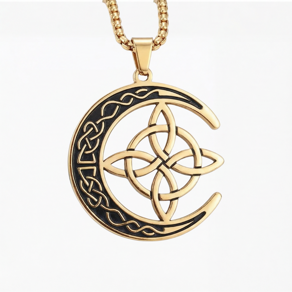 Lunara™ – Celtic Moon and Knot Pendant