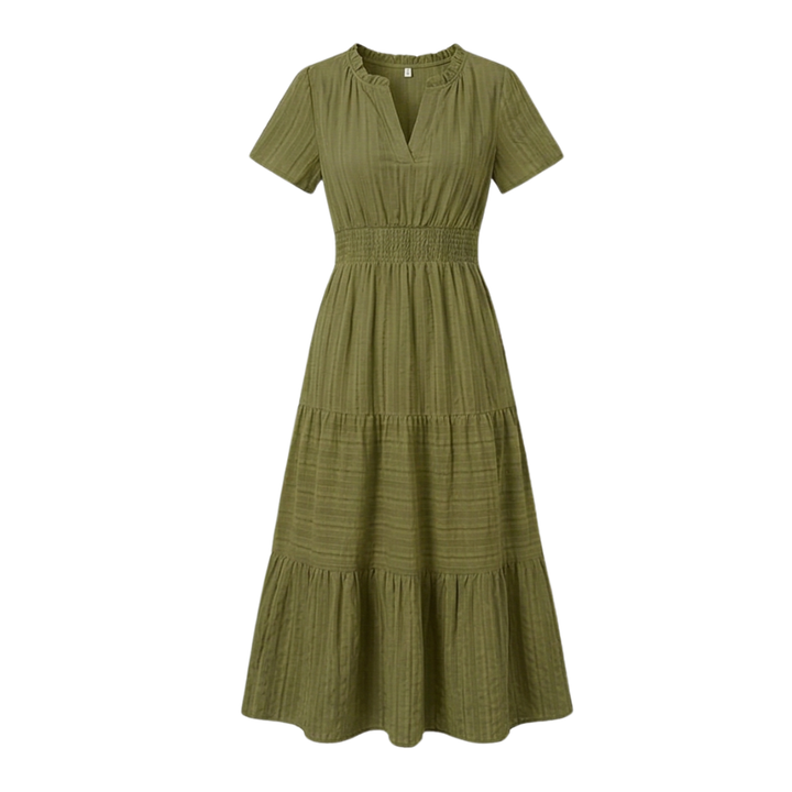 Vivara™ – Flowing V Neck Summer Maxi Dress