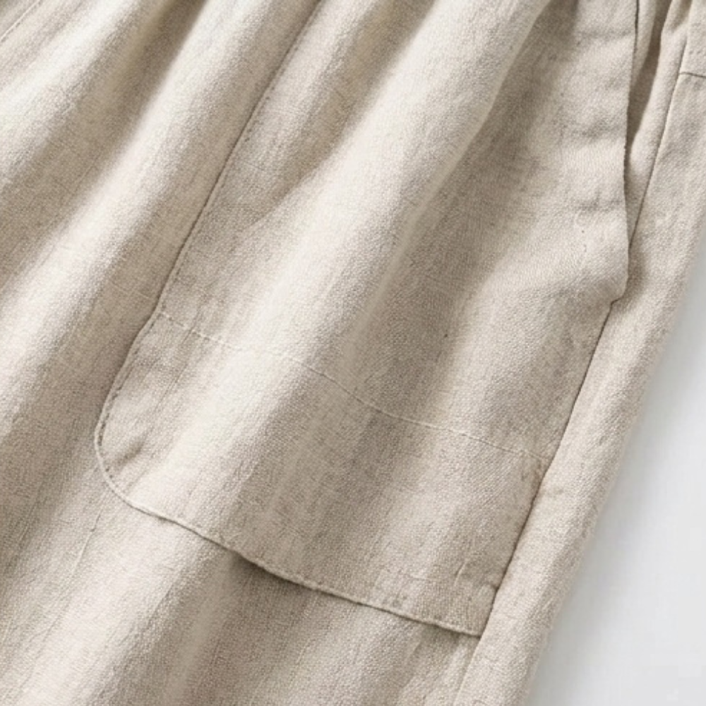 Linora - Women's Loose Linen Shorts with Deep Pockets