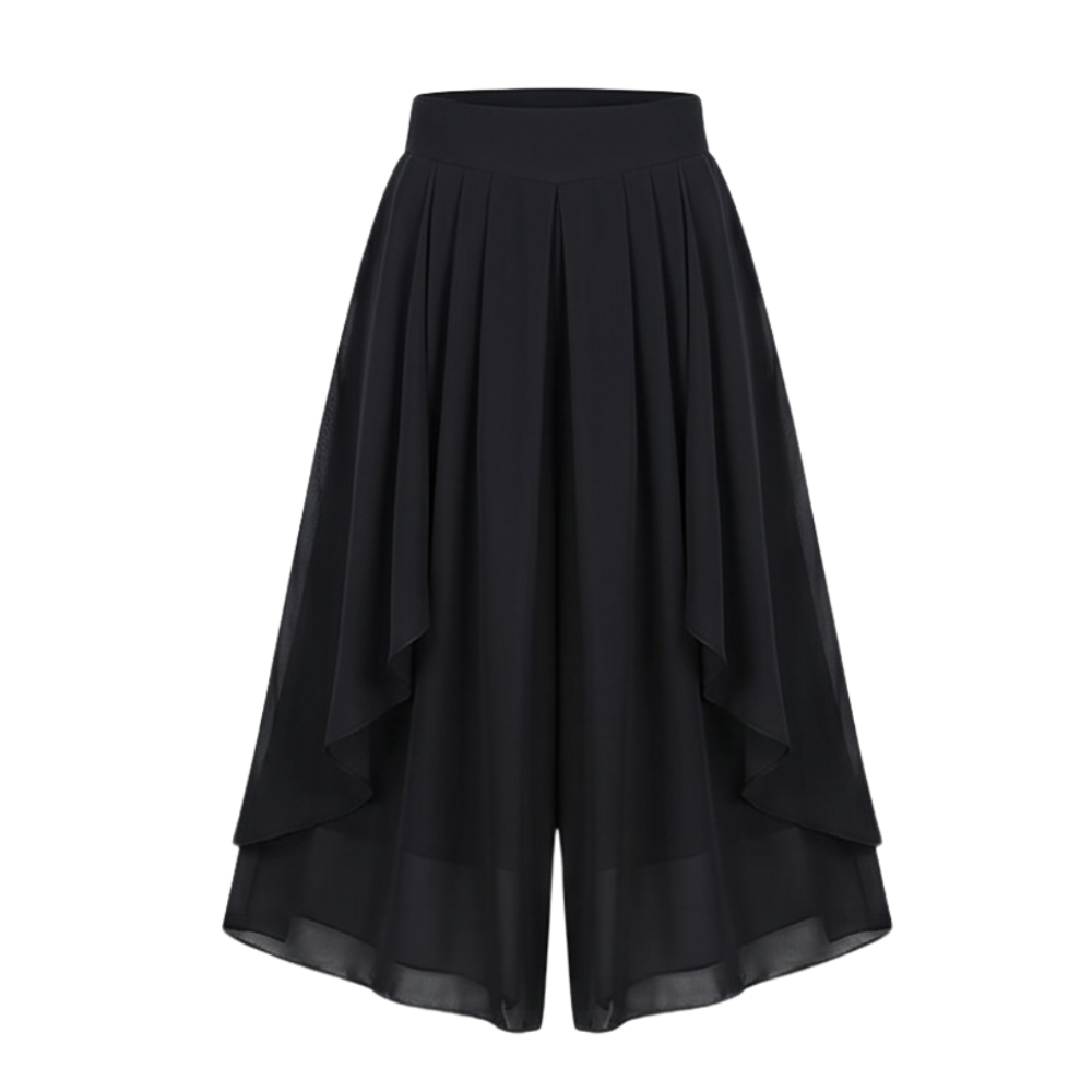 Sevella™ – High-Waist Culottes with Skirt Drape