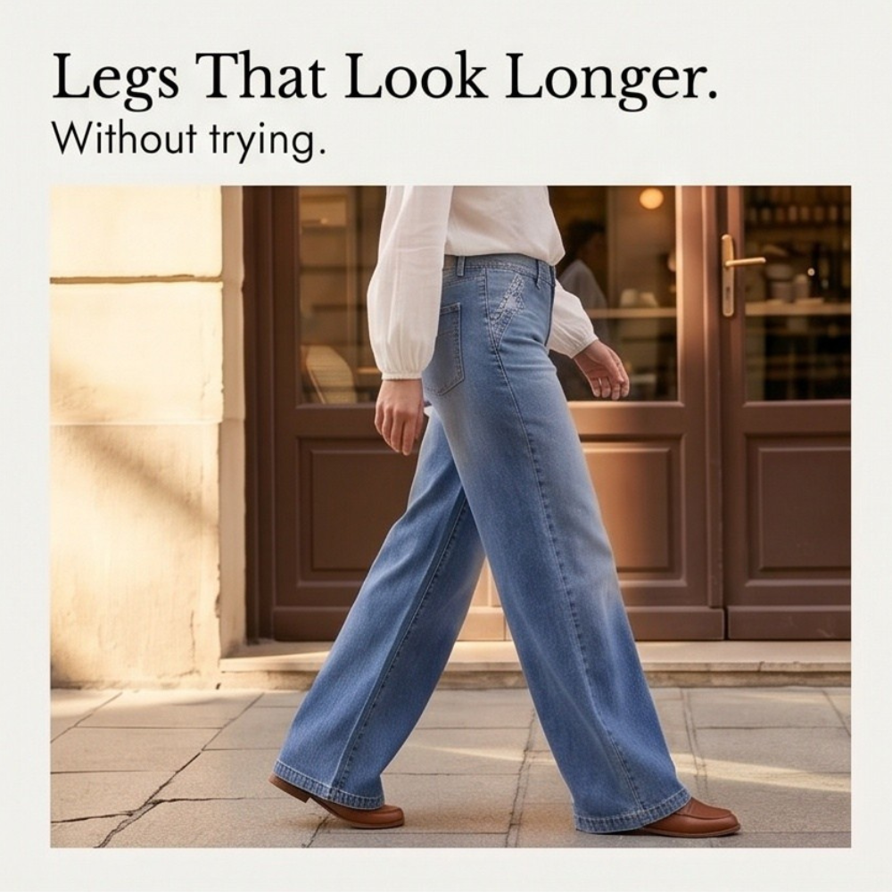 Luvenza™ - Vintage Wide-Leg Flare Jeans for Effortless Style