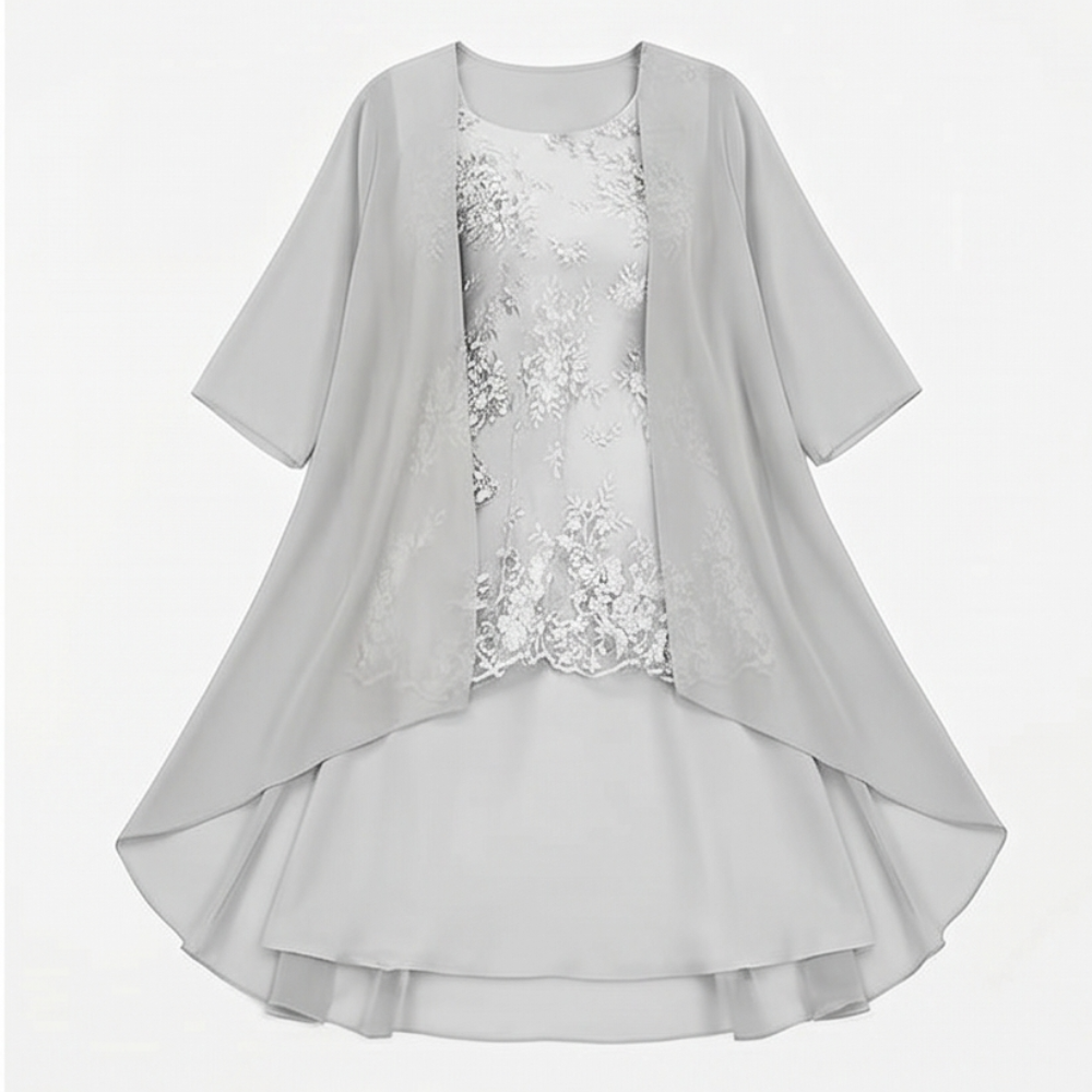 Florenza™ – Elegant Lace and Chiffon Dress Set