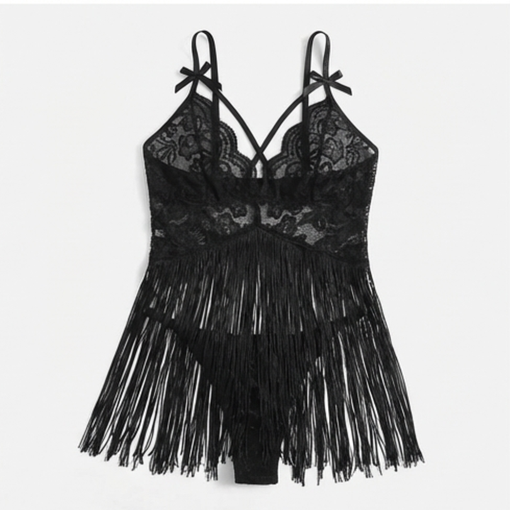 Inara™ – Lace Tassel Suspender Dress Set