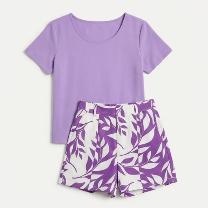 Verella™ – Leaf Print 2-Piece Summer Set