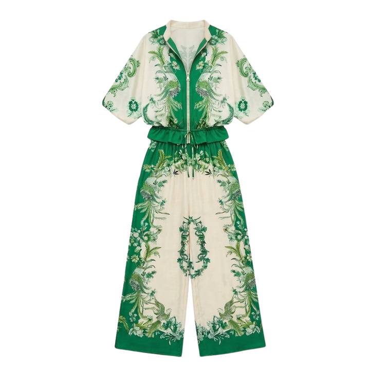 Vivara™ – Floral Kimono Zip Up Set