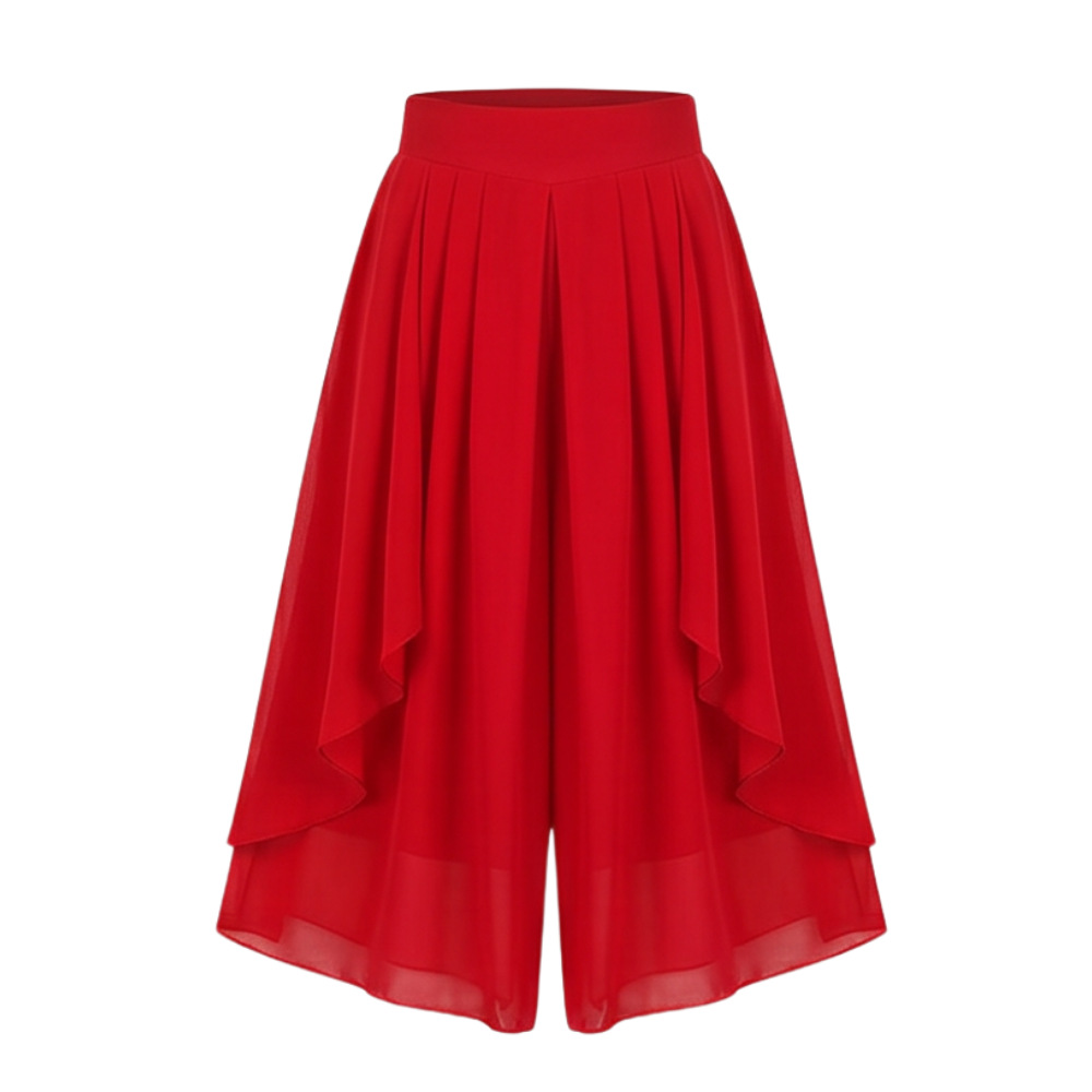 Sevella™ – High-Waist Culottes with Skirt Drape