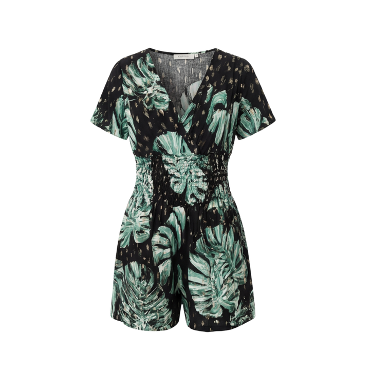 Soleia™ – Tropical Wrap Romper With Pockets
