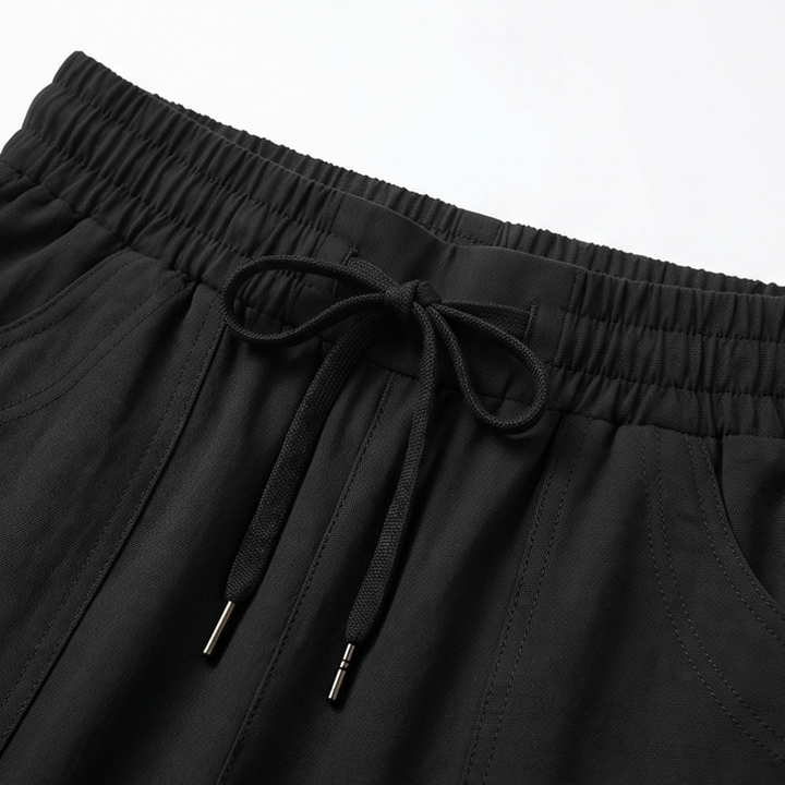 Lounella™ – Soft Cropped Wide-Leg Pants with Pockets