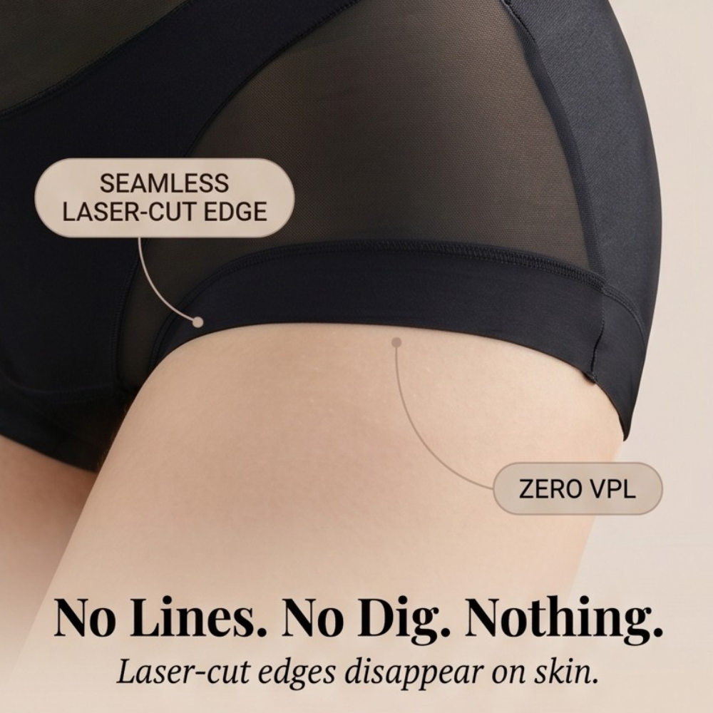 Nuvelle™ – Seamless High-Waist Mesh Panties