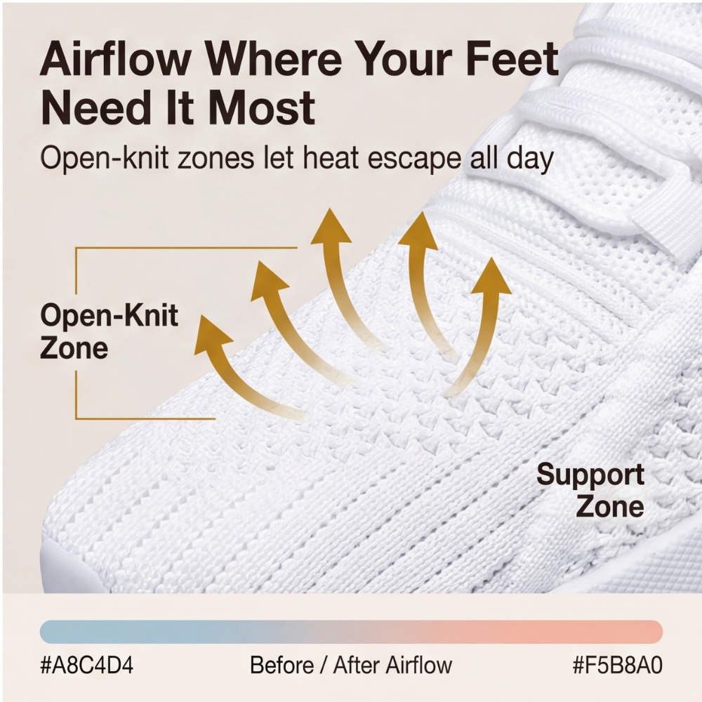 Airessa™ Breathable Mesh Sneakers for All Day Comfort