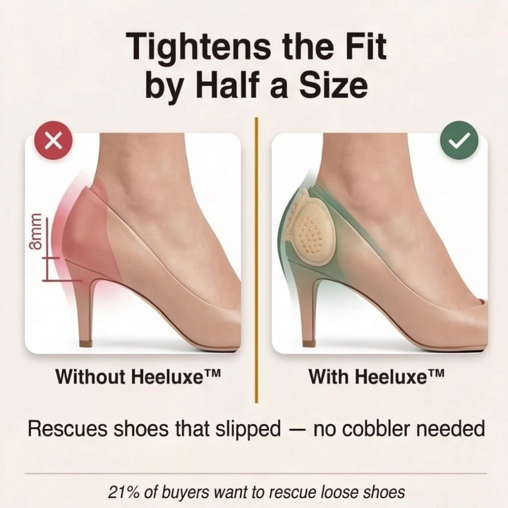 Heeluxe™ – Cushioned Heel Grips for All Day Comfort