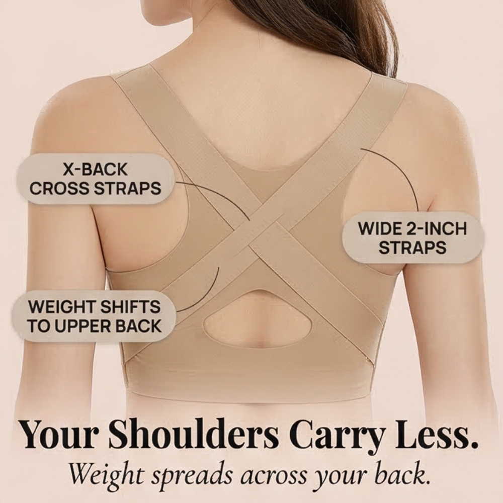 Veluna™ – Supportive X Back Wireless Lace Bra