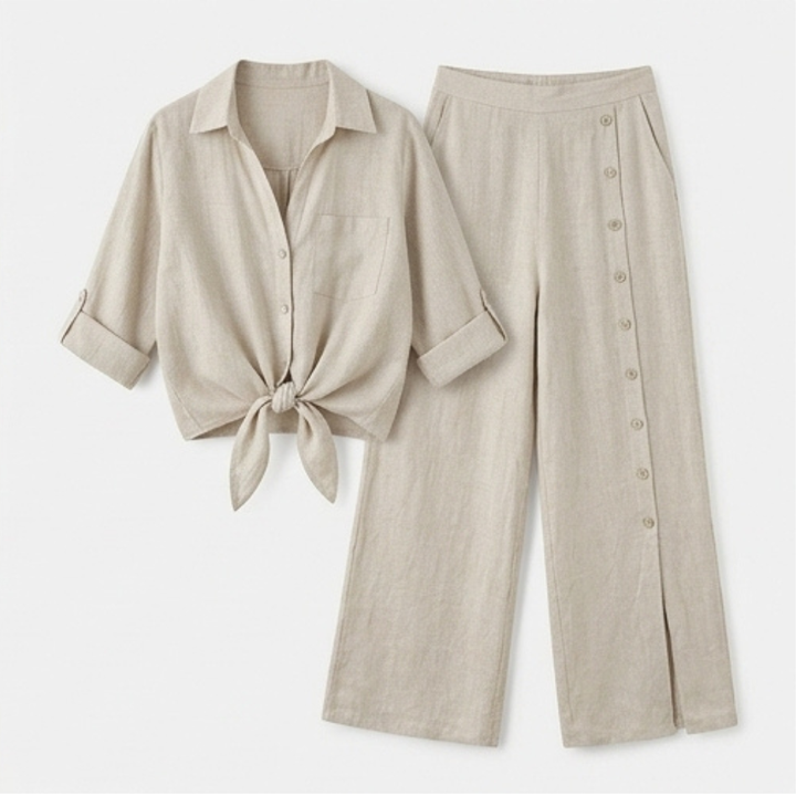 Vivara™ – Effortless Linen Blend Matching Set