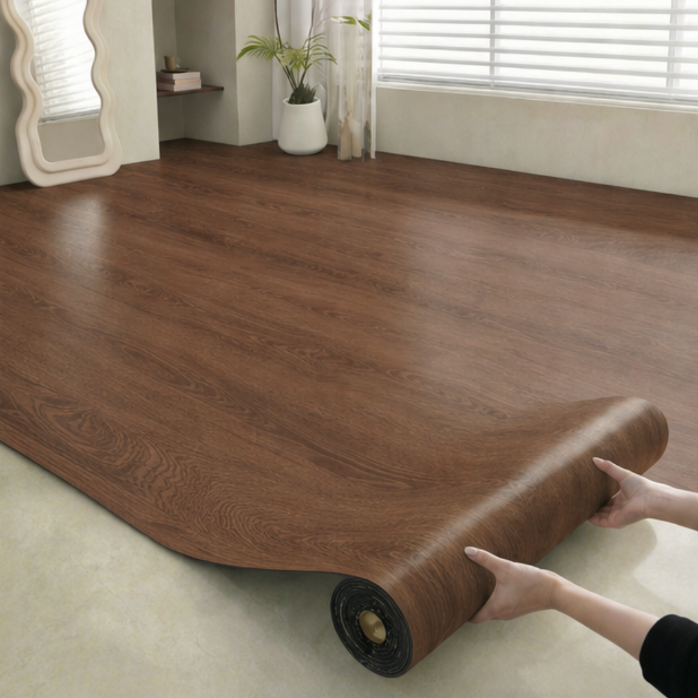 Plankly™ – Waterproof Wood-Grain Floor Roll