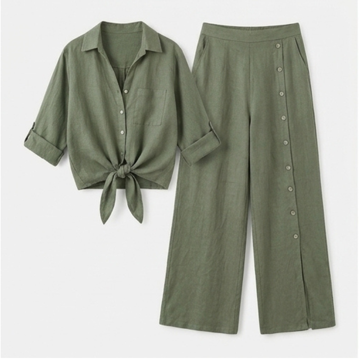 Vivara™ – Effortless Linen Blend Matching Set