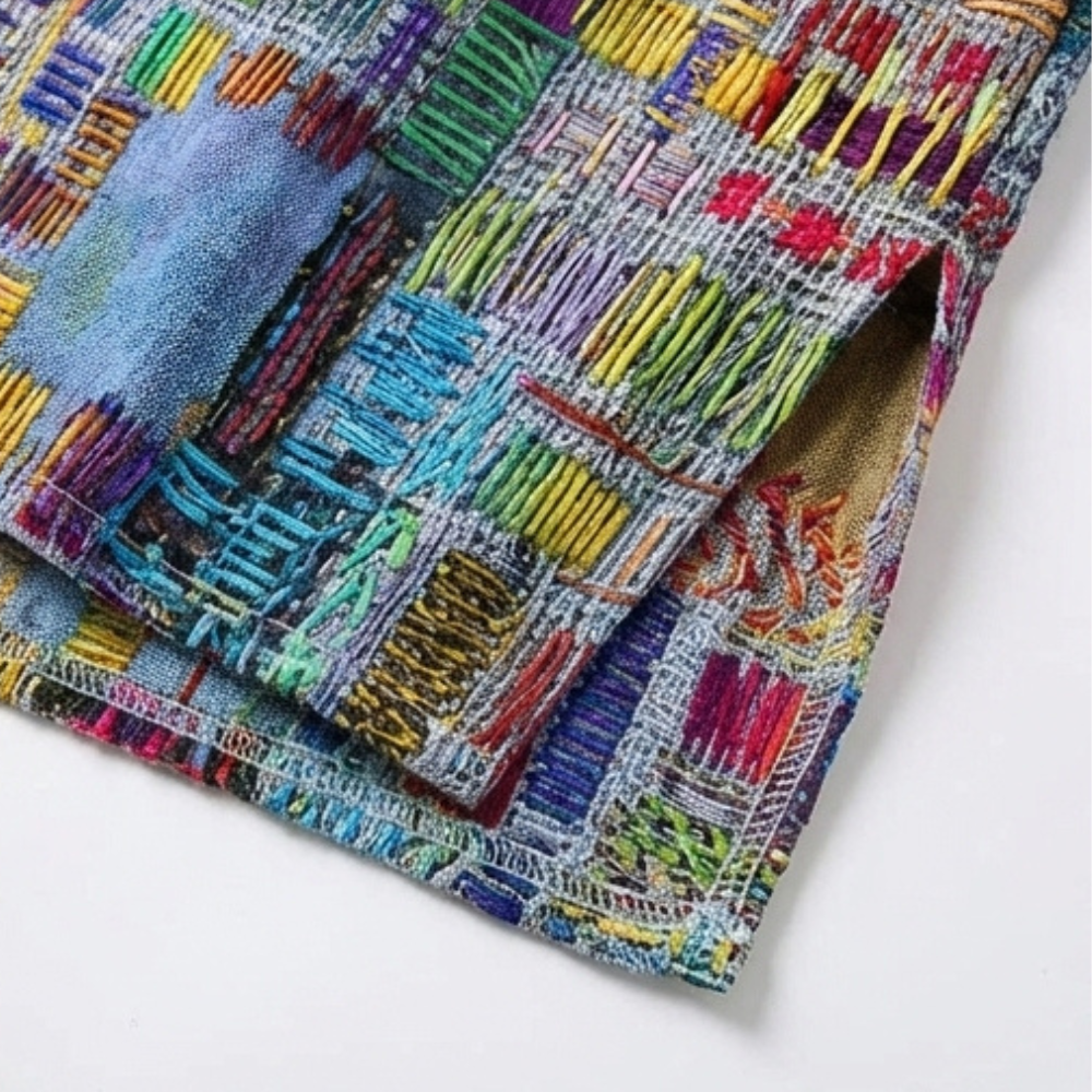 Tessara™ – Artisan Print Cotton Dress with Pockets