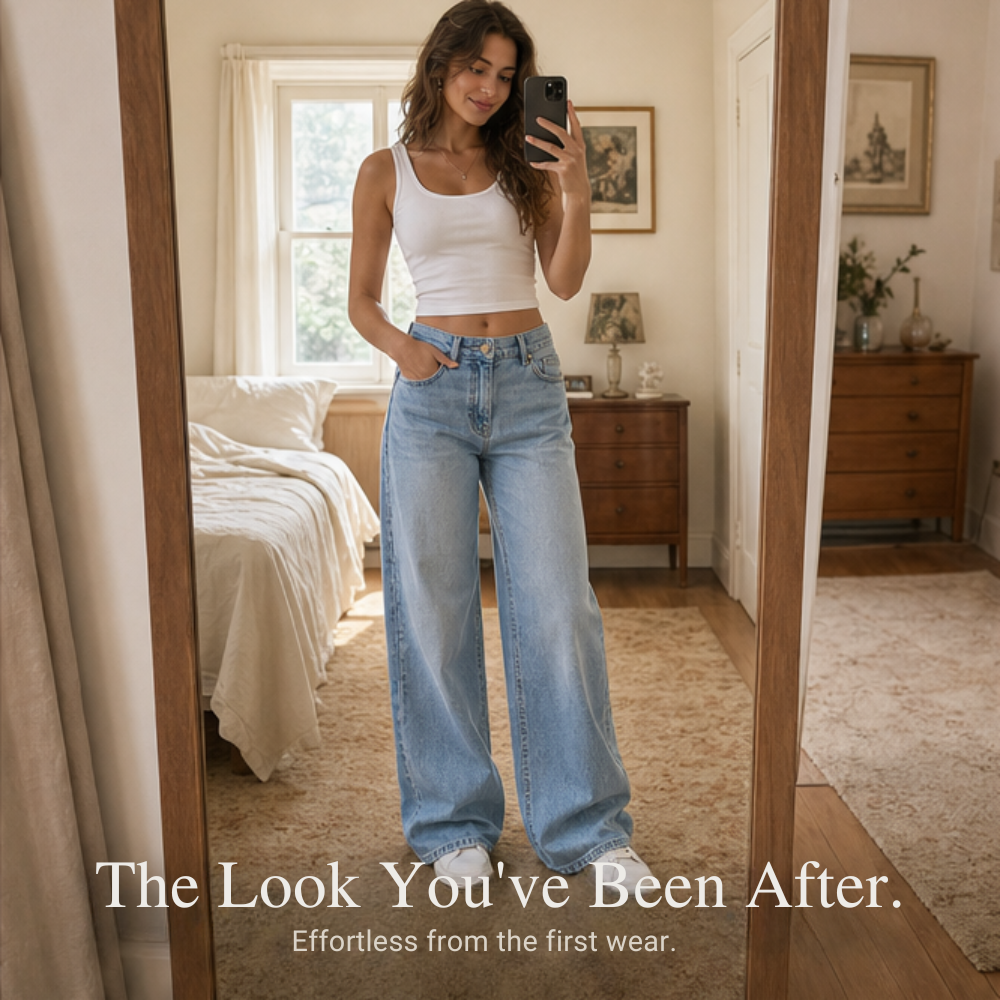 Lunavia™ – Vintage Relaxed-Fit Wide-Leg Jeans