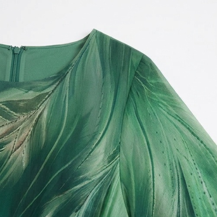 Aurelinea™ Painted Chiffon Maxi Dress