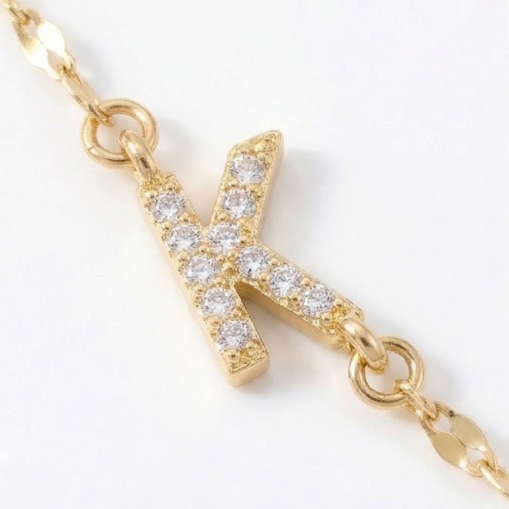 Aurela™ – Sparkling Initial Cross Necklace