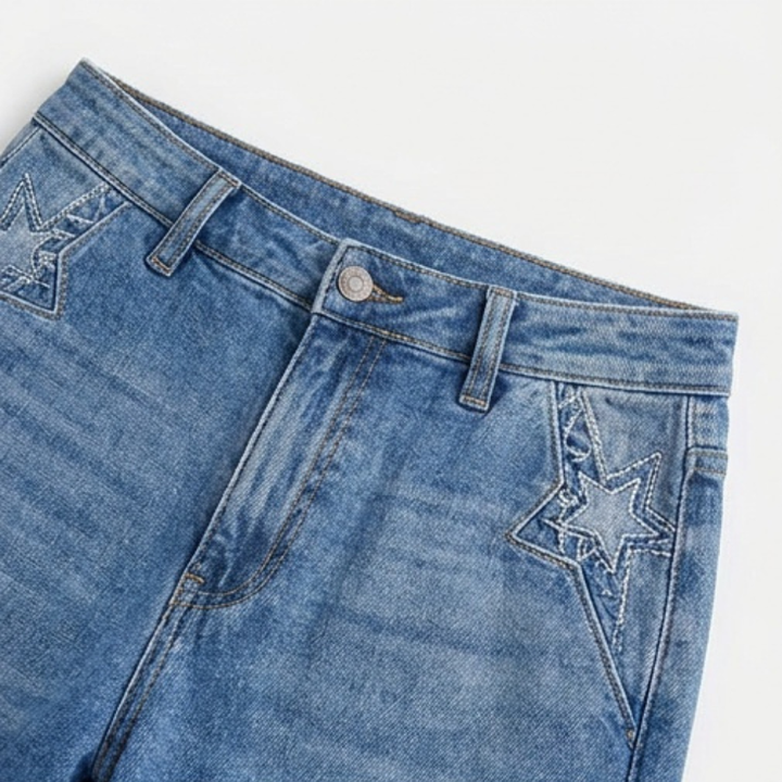 Luvenza™ - Vintage Wide-Leg Flare Jeans for Effortless Style
