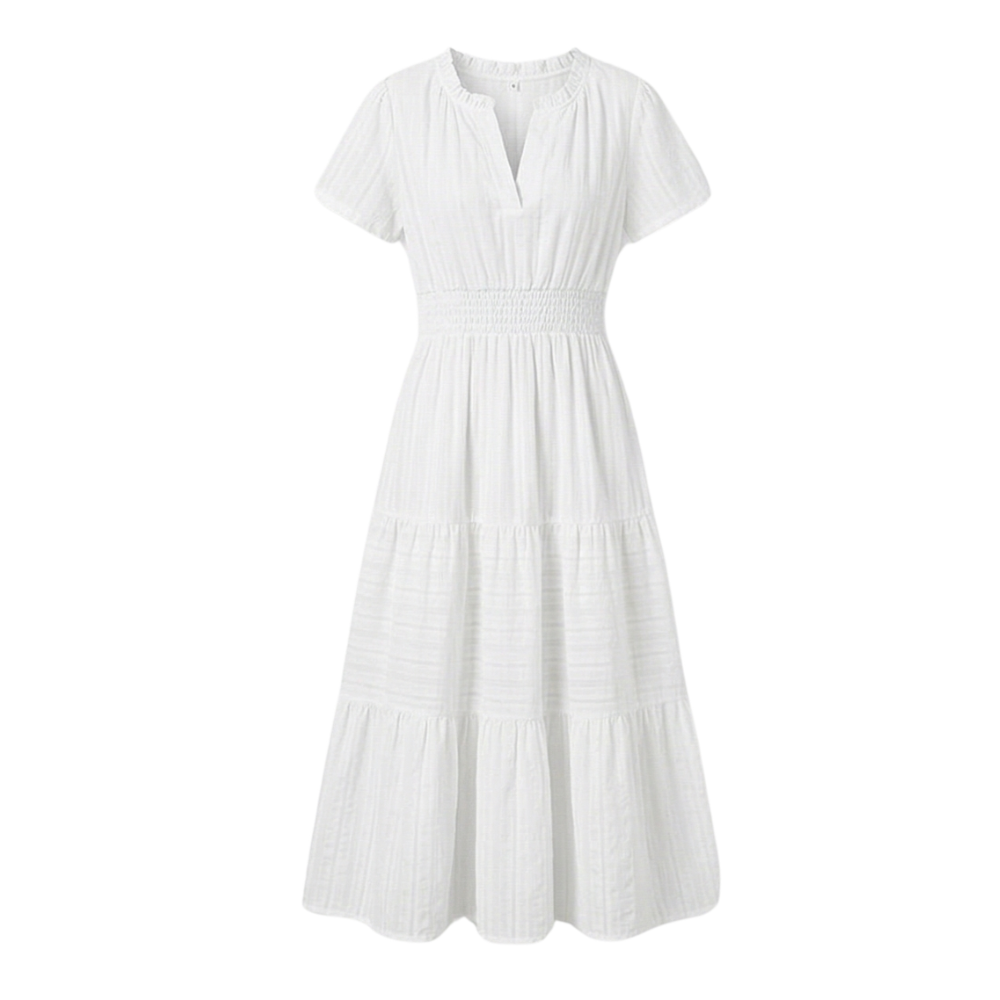 Vivara™ – Flowing V Neck Summer Maxi Dress