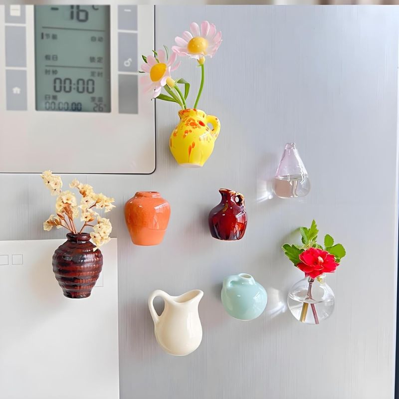 Joylet™ - 8 Cute Mini Vase Refrigerator Magnets (40% Off)