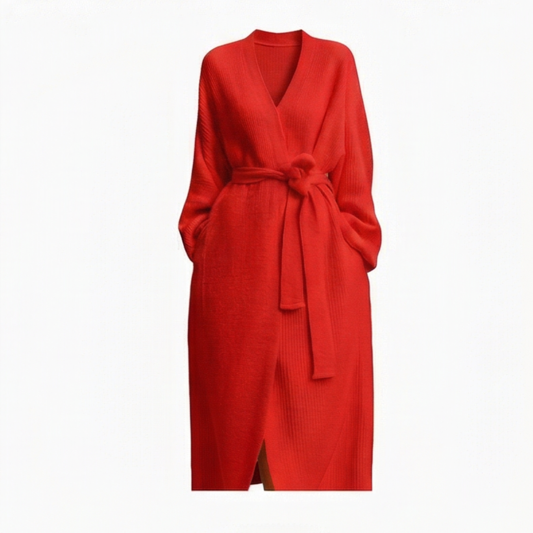 Velunna™ Full-Length Semi-Velvet Wrap Robe