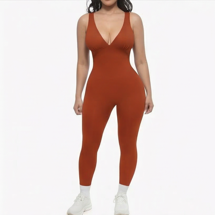 Sculpta™ – Seamless V Neck Compression Jumpsuit