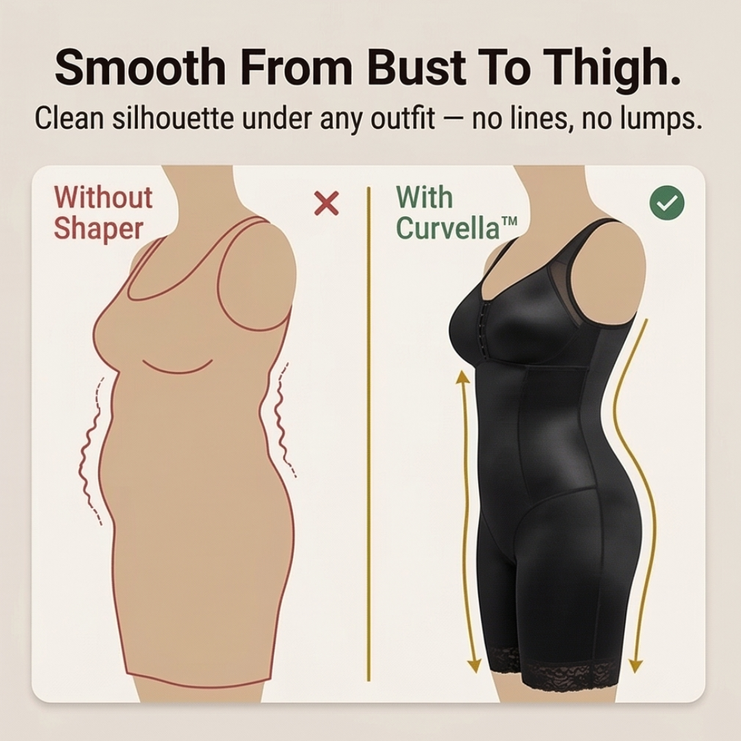 Curvella™ – Full Body Shaper Bodysuit with Built In Bra