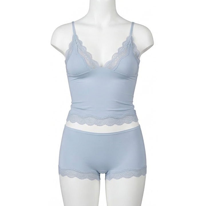 Lunaire™ – Seamless Lace Camisole and Boxer Brief Set
