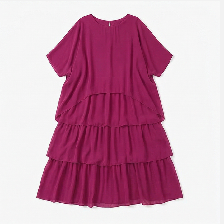 Velara™ – Flowing Tiered Chiffon Maxi Dress