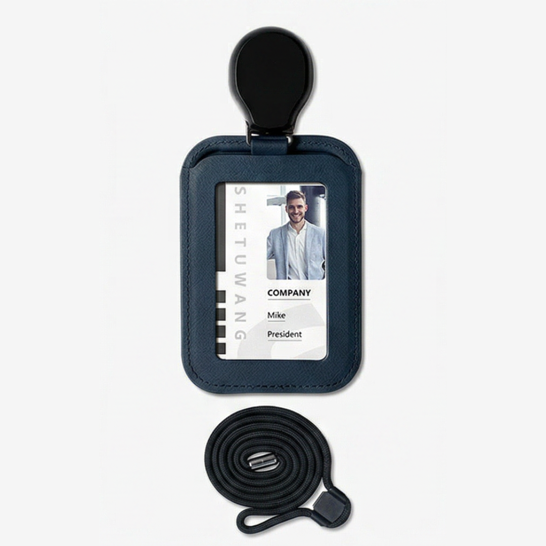 Carden™ – Retractable Faux Leather Badge Holder