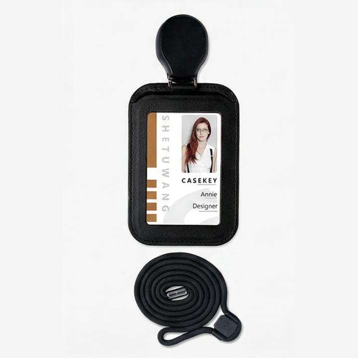 Carden™ – Retractable Faux Leather Badge Holder