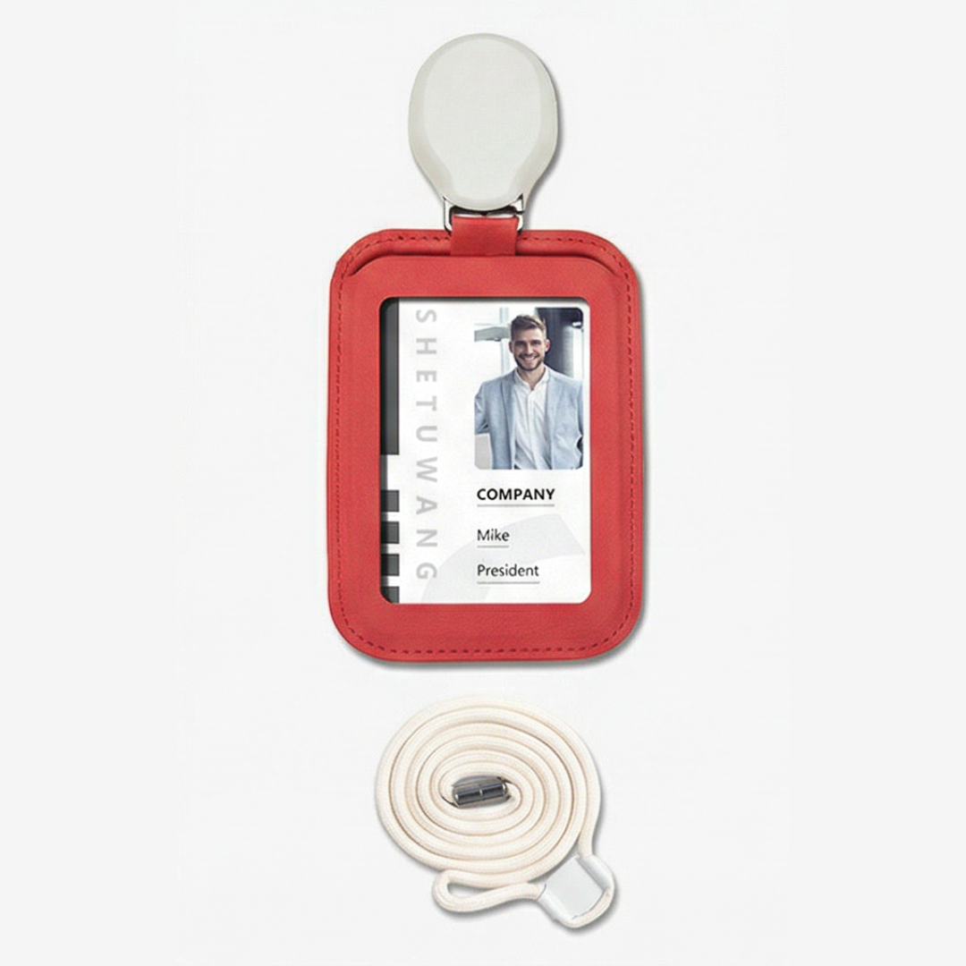 Carden™ – Retractable Faux Leather Badge Holder