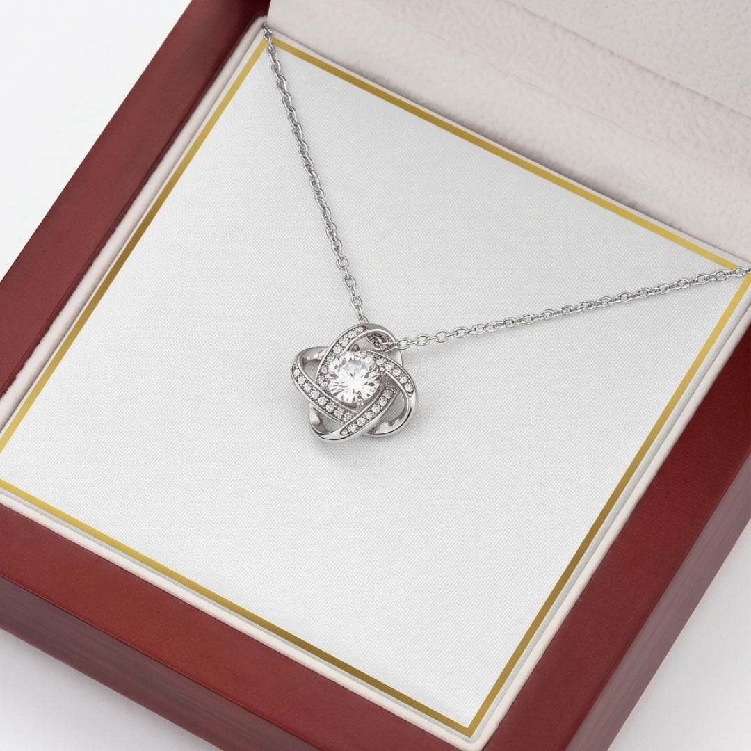 Adoria™ – "To My Daughter" Love Knot Necklace Gift Set